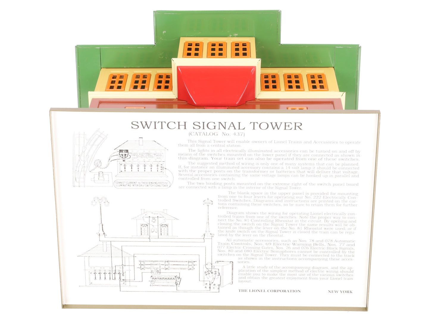 MTH 11-90118 O Gauge Tinplate Switch Signal Tower #437 EX