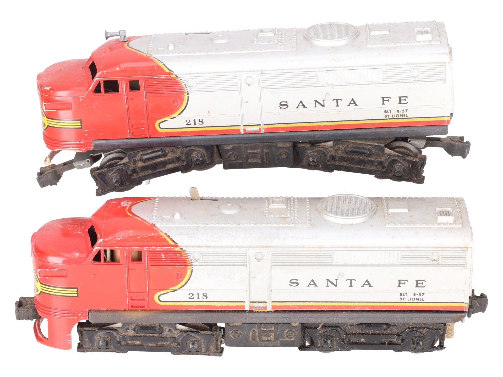 SANTA FE ディーゼル機関車 2両セット Lionel 218 Vintage O Santa Fe Alco AA Diesel Locomotive Set VG