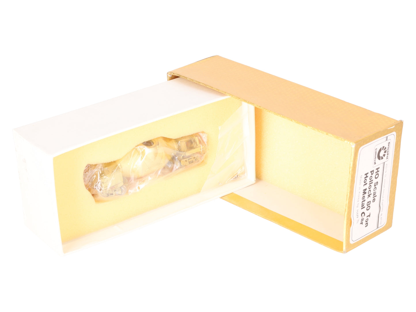 Oriental Limited HO Scale BRASS Pollock 80 Ton Hot Metal Car - Unpainted EX/Box