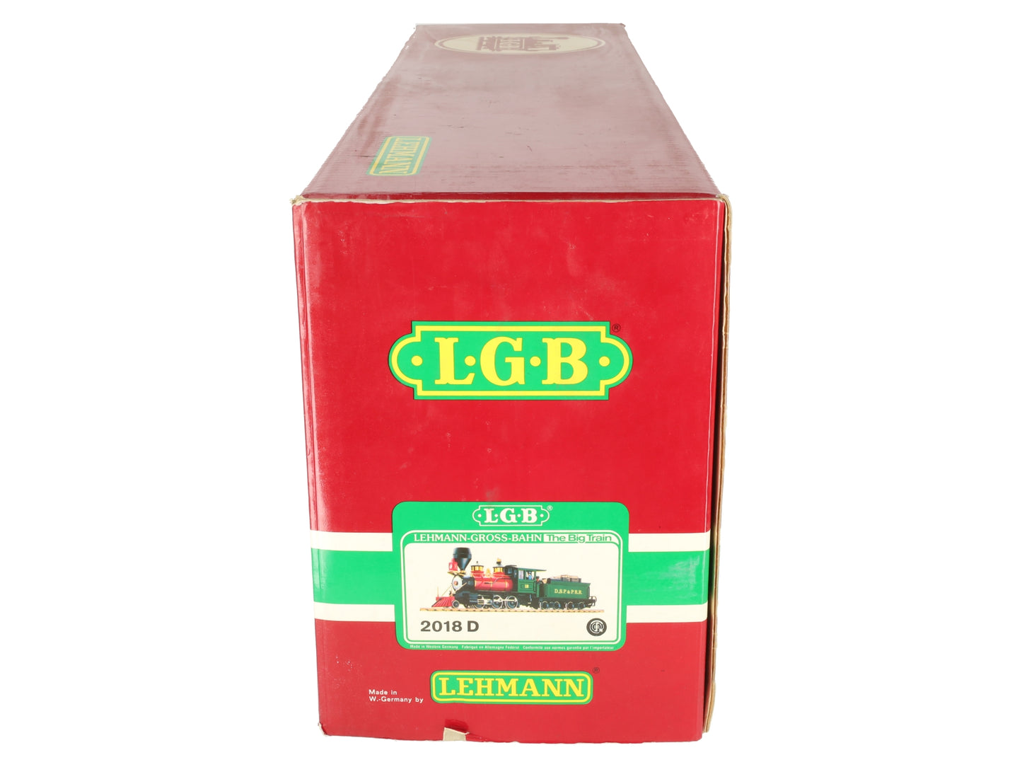 LGB 2018D G Scale DSP&PRR 2-6-0 Mogul Steam Locomotive & Tender #18 EX/Box