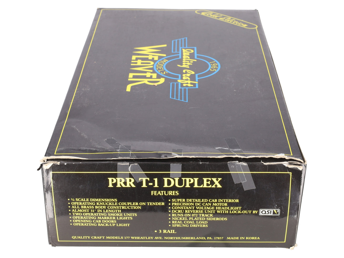 Weaver 5533 Brass PRR T-1 4-4-4-4 Duplex Steam Loco & Tender #5533 (3 Rail) EX/Box