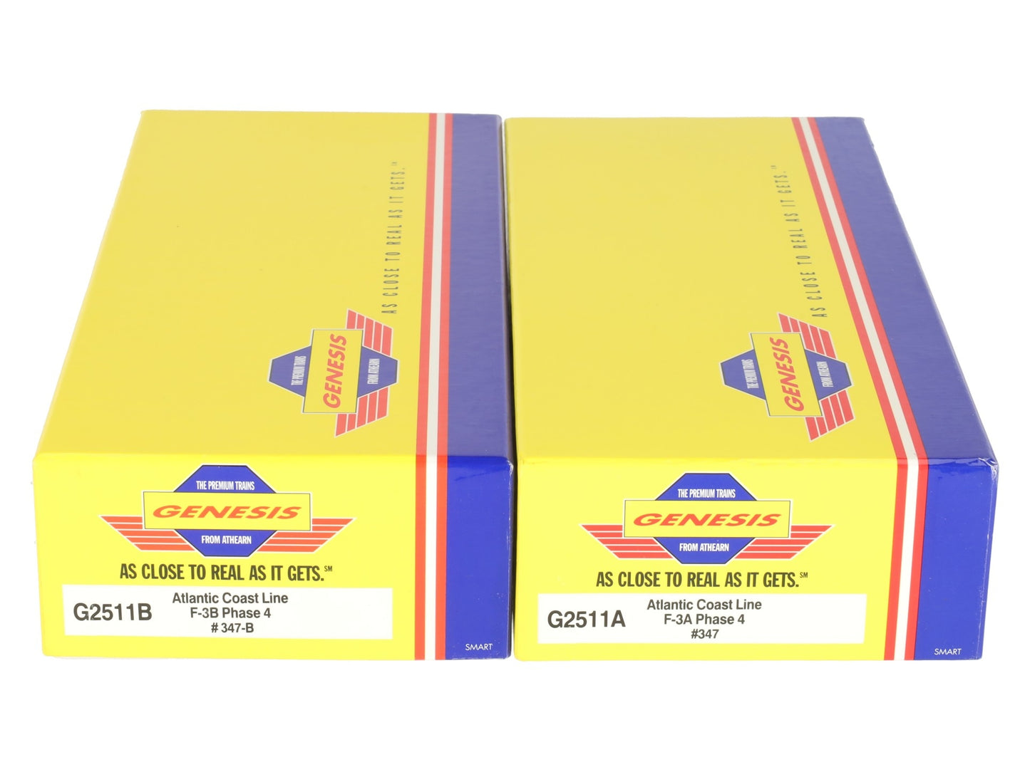 Athearn G2511 HO Scale Atlantic Coast Line F-3 Phase 4 Diesel AB Set VG/Box