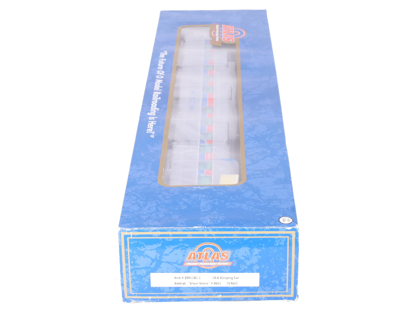 Atlas O Gauge 3001181-1 Sleeping Car 10-6 Amtrak 3-rail # 2651 EX/Box