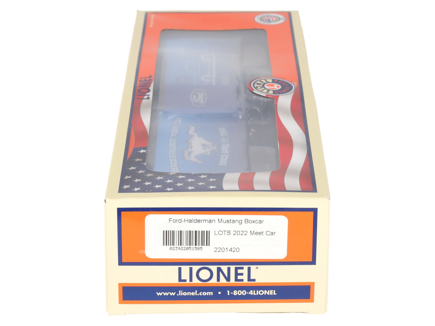 Lionel 2201420 O Ford-Halderman Mustang Boxcar #43222 LN/Box