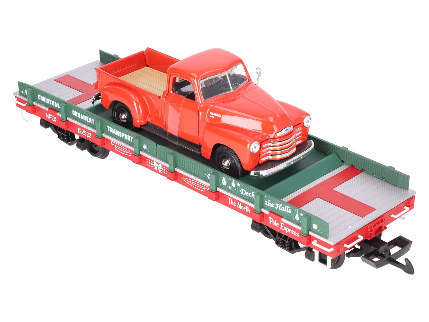 Piko 38787 G Christmas Ornament Transport w/Diecast Pickup Truck and Ornaments