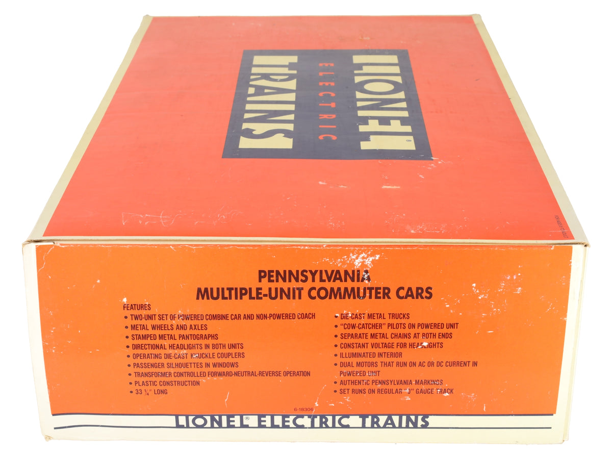 Lionel 6-18306 O Gauge Pennsylvania Multiple-Unit Commuter Cars #483/4574 LN/Box