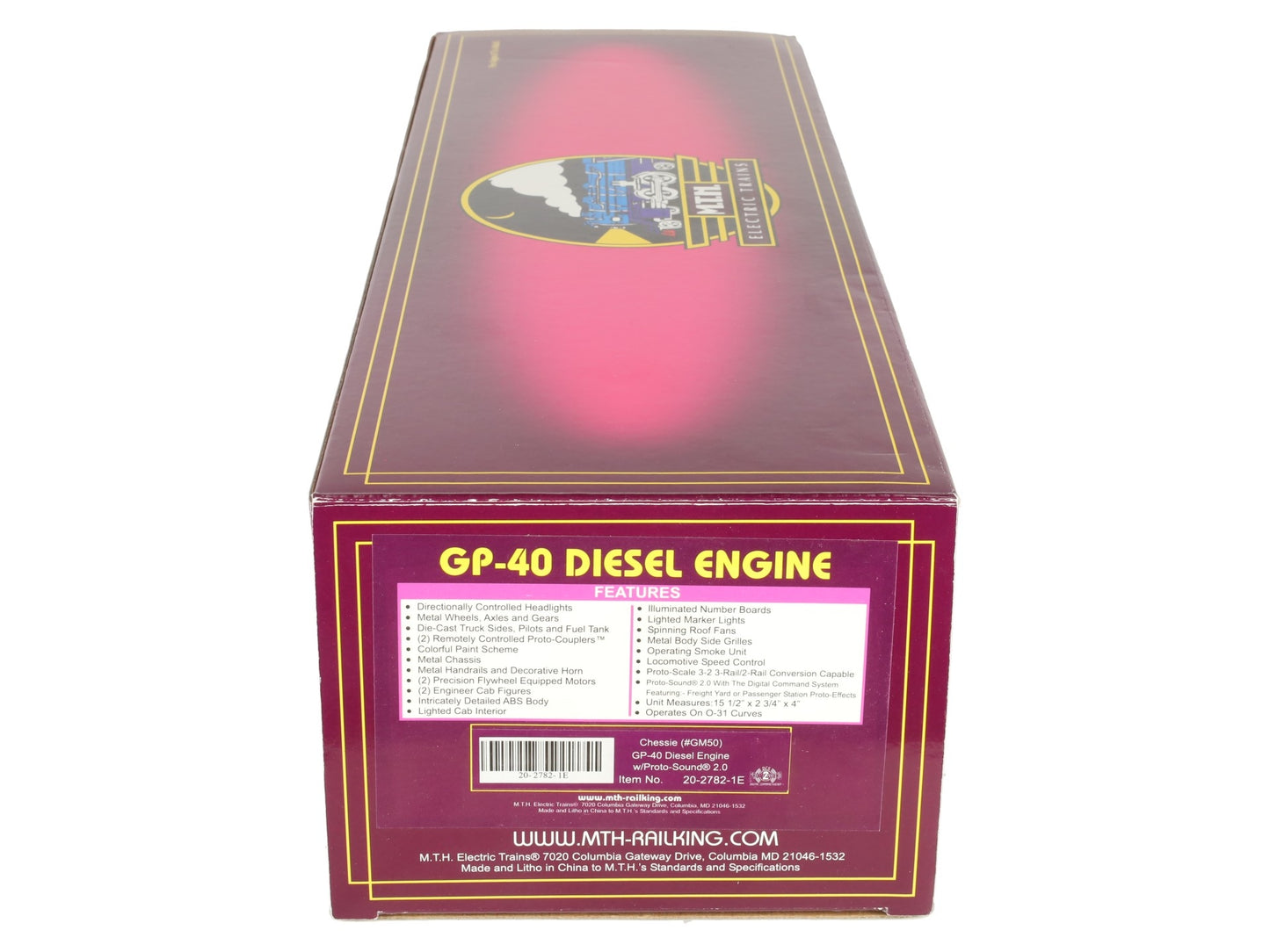 MTH 20-2782-1E O Gauge Chessie GP-40 Diesel Engine #GM50 w/PS2 LN/Box