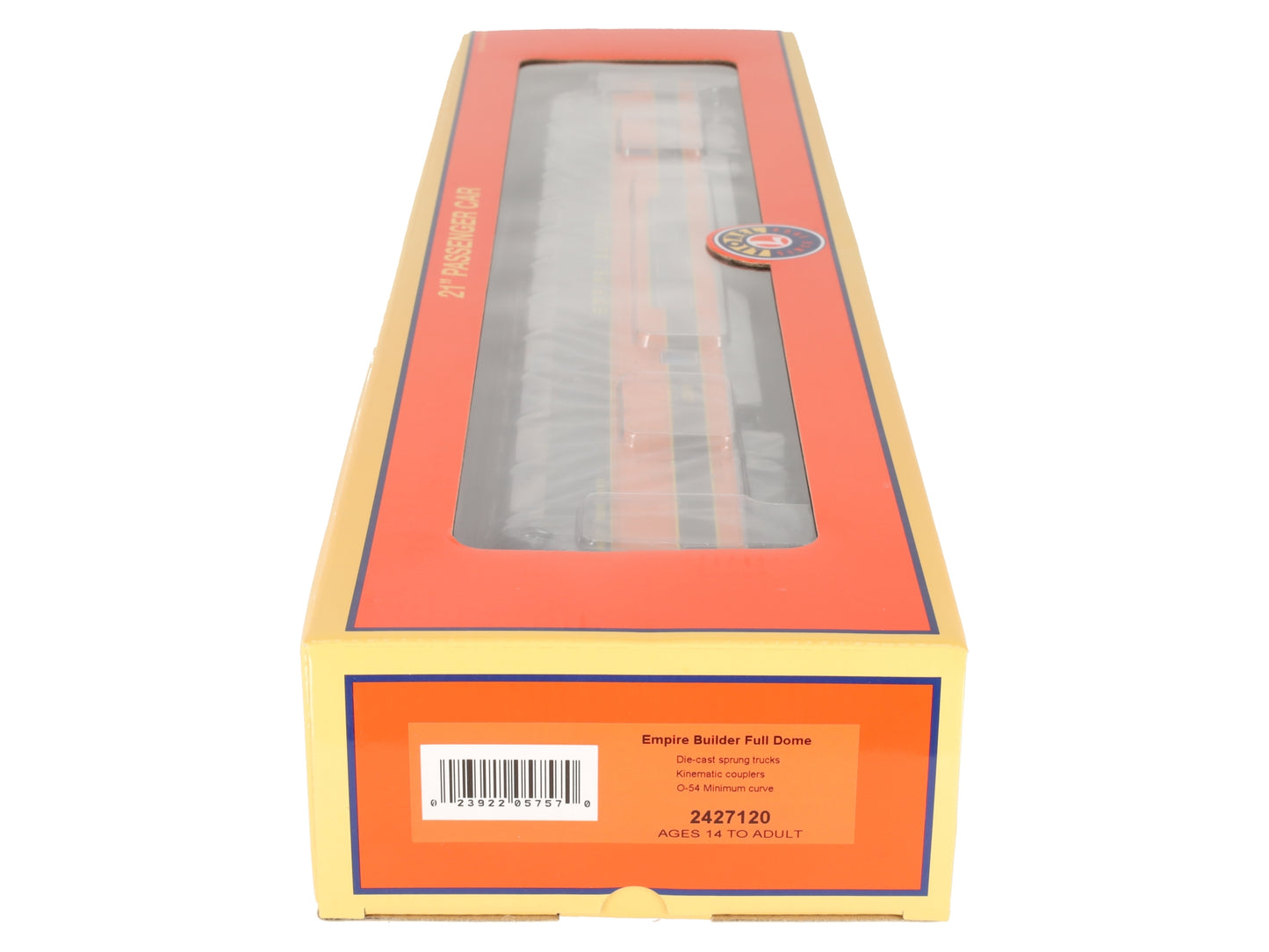 Lionel 2427120 O Great Northern Empire Builder Full Dome #1392 Mountain View LN/Box