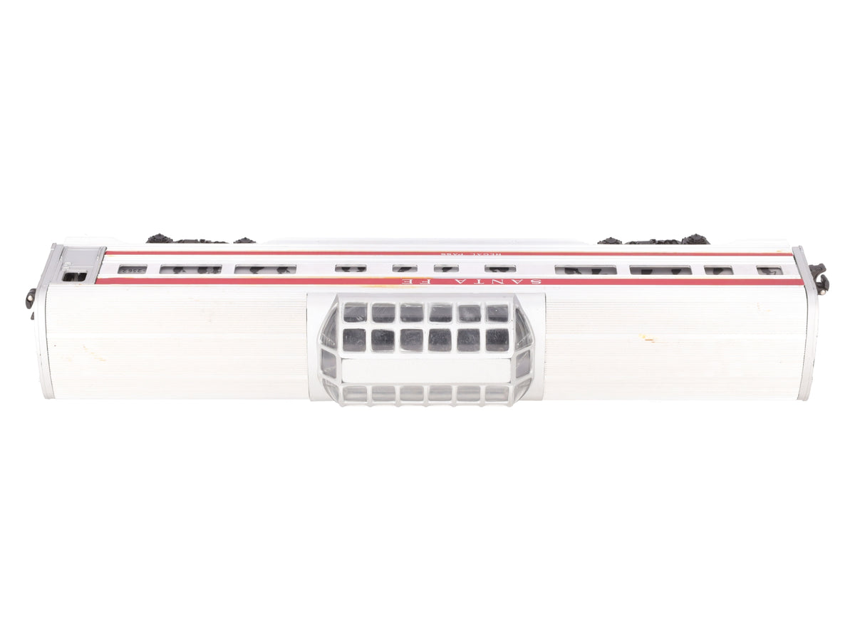 Lionel 2562 Vintage O Santa Fe Regal Pass Red Stripe Aluminum Vista Dome Car VG