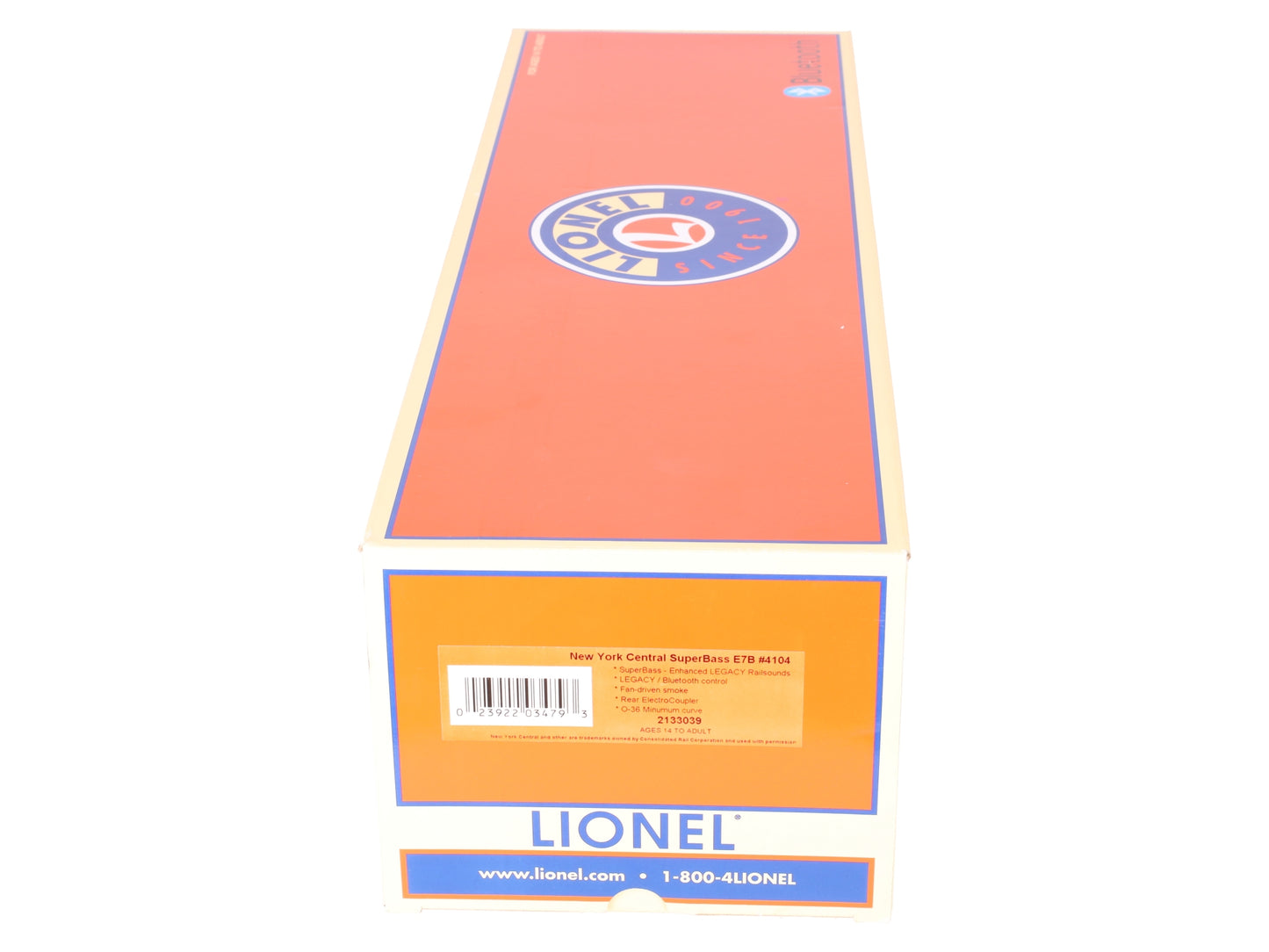 Lionel 2133039 O New York Central Legacy SuperBass E7B Diesel Locomotive #4104 EX/Box