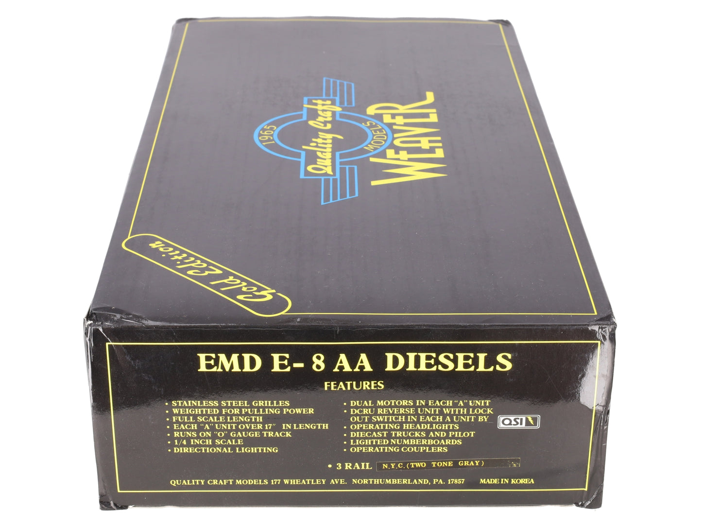 Weaver O New York Central EMD E-8 AA Diesel Locomotive Set #4036/4037 EX/Box
