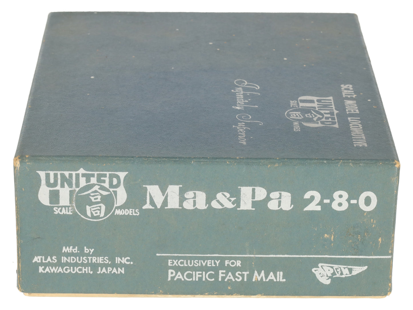 Pacific Fast Mail HO Brass 2-8-0 Steam Locomotive & Tender - Custom Painted/Box