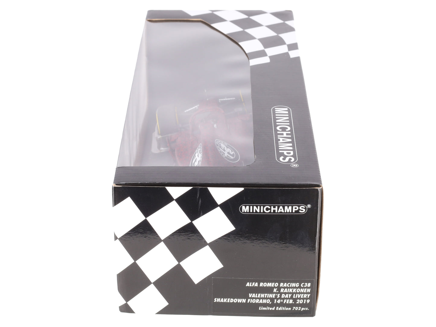 Minichamps 1:18 Alfa Romeo Racing C38 Raikkonen Valentines Day Shakedown Livery LN/Box