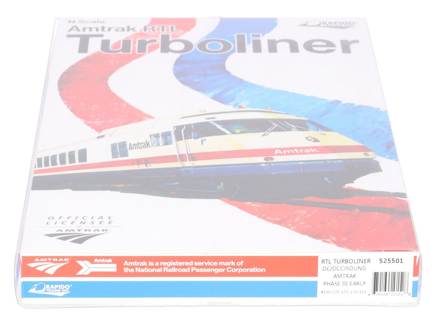 Rapido Trains 525501 N Amtrak Rohr Turboliner - ESU LokSound DCC Sound Set #1 LN/Box