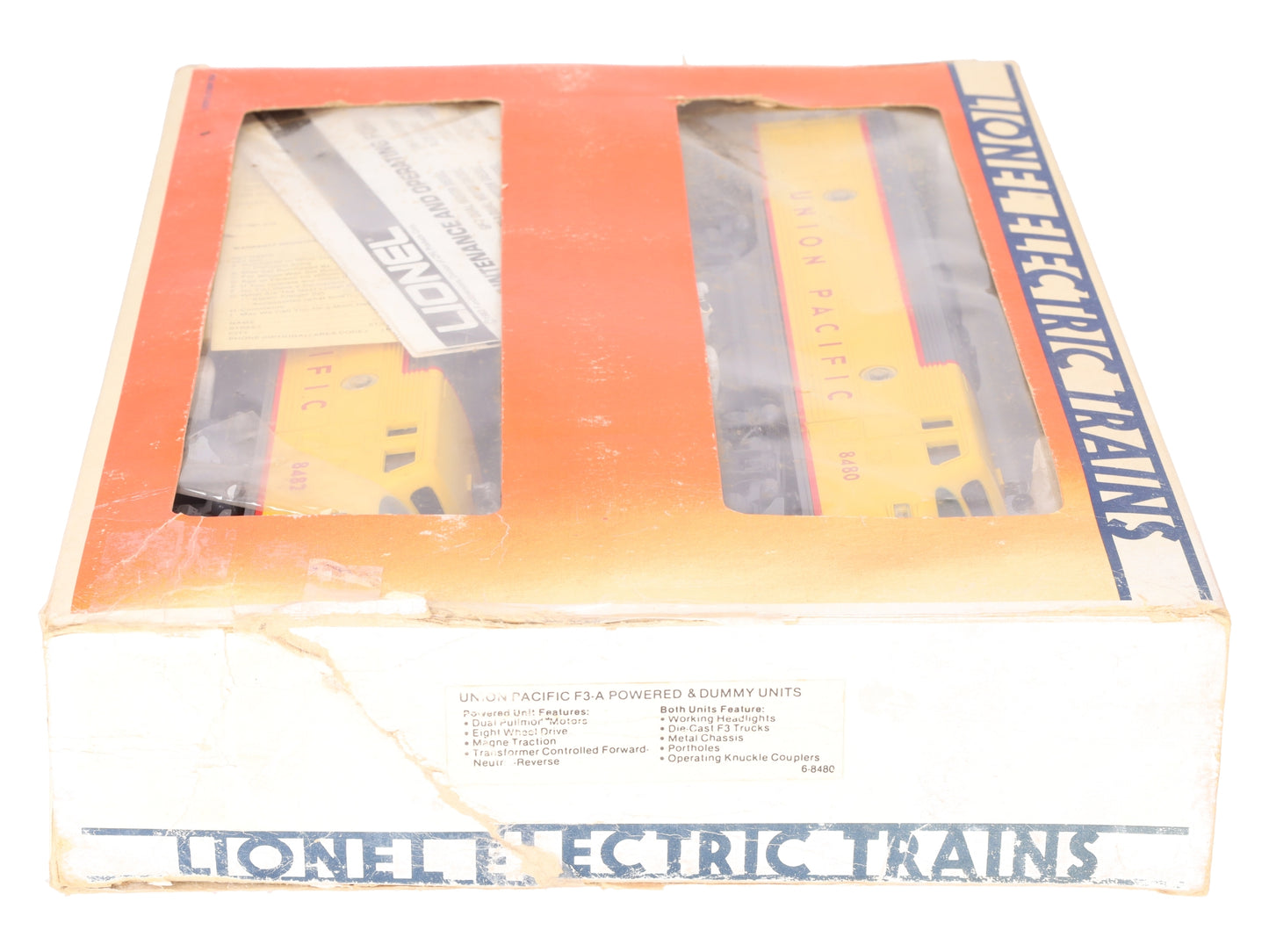 Lionel 6-8480 O Union Pacific Powered and Dummy F3 AA Diesel Set #8480/8482 VG/Box