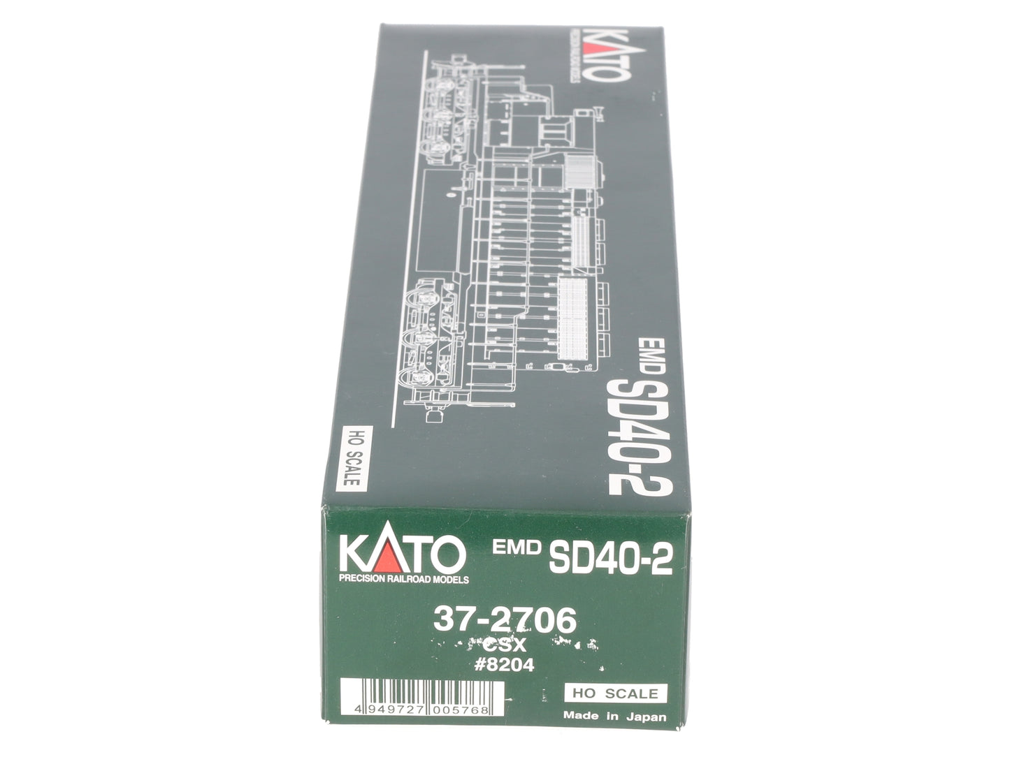 Kato 37-2706 HO CSX SD40-2 Diesel Locomotive #8204 LN/Box