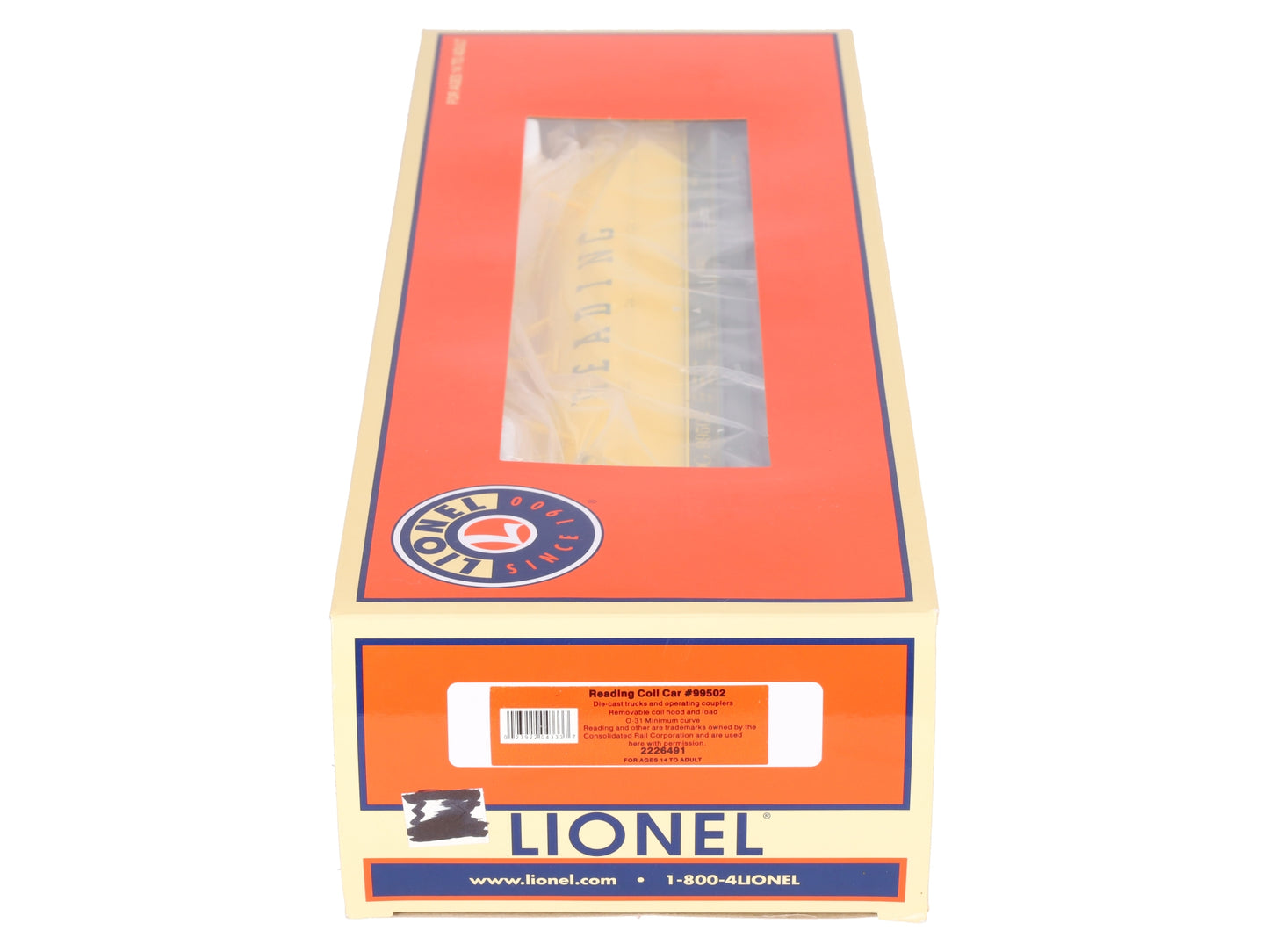 Lionel 2226491 O Gauge Reading Coil Car #99502 EX/Box