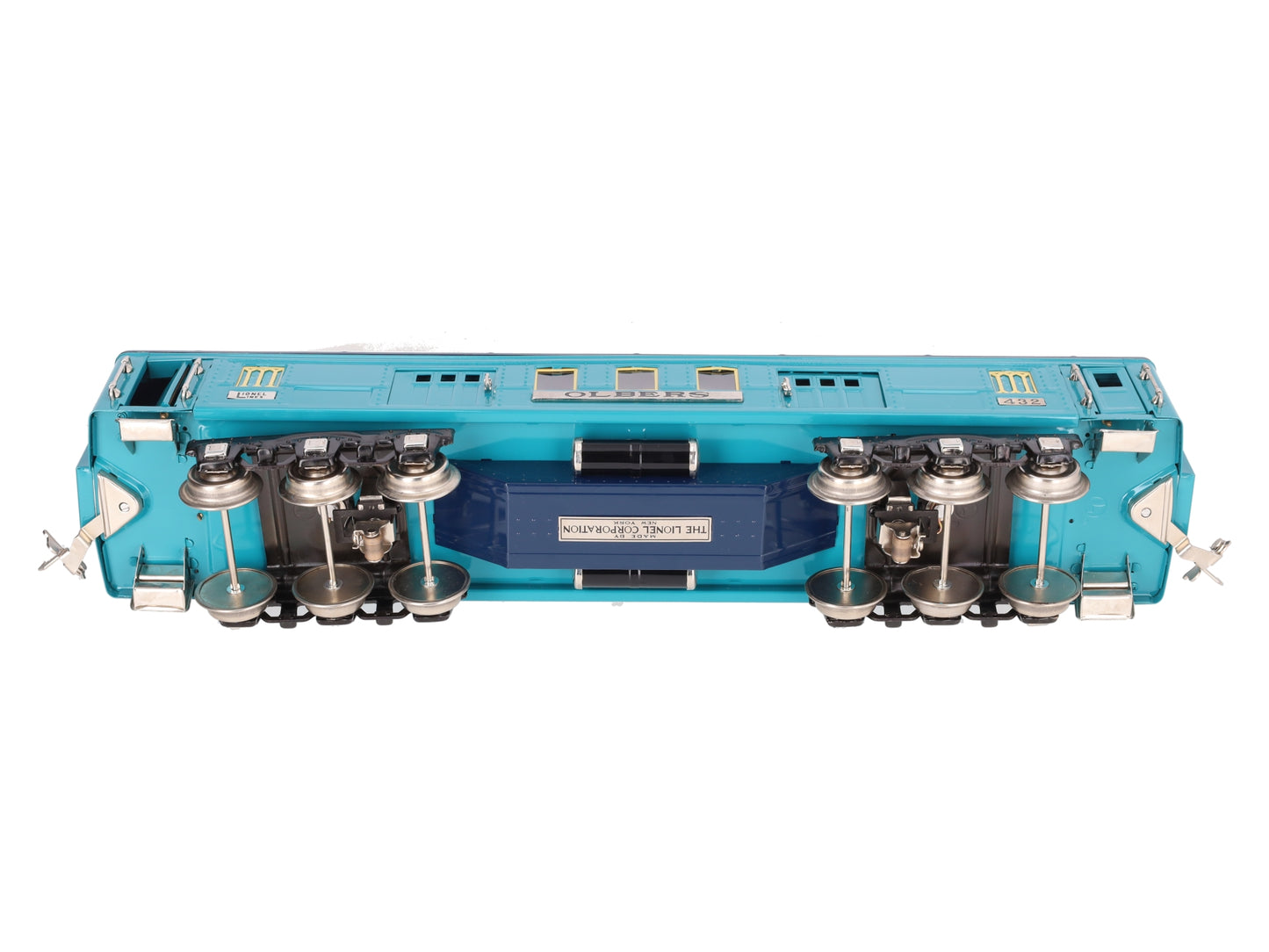 MTH 11-40041 Std. Gauge Two Tone Blue Comet "Olbers" Baggage Car EX