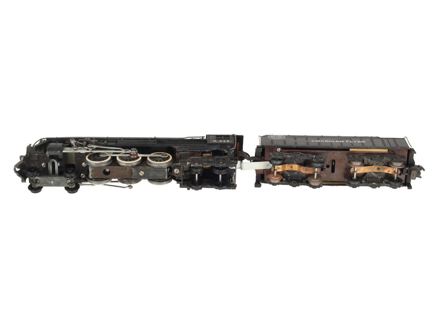 American Flyer K325 Vintage S New York Central 4-6-4 Steam Locomotive & Tender VG