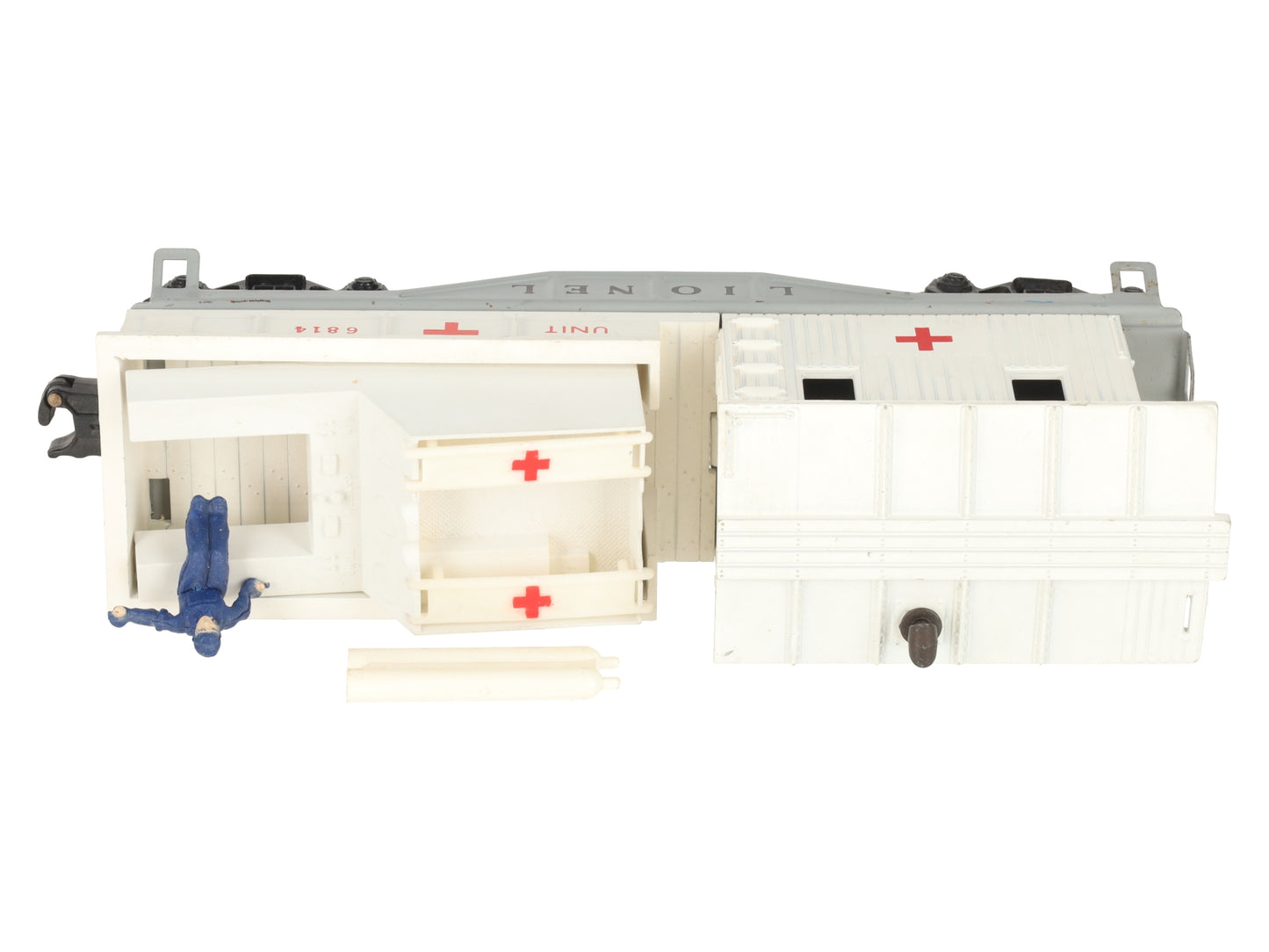 Lionel 6814 Vintage O Gauge Postwar First Aid Medical Caboose with Accessories VG