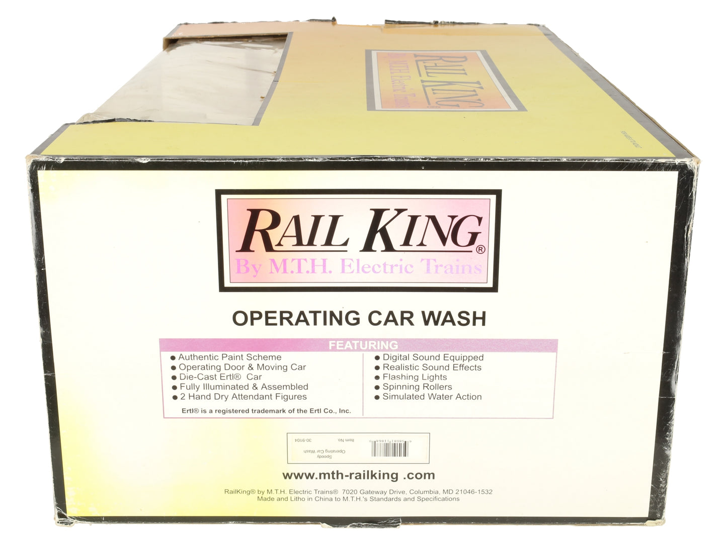 MTH 30-9104 O Scale Speedy Operating Animated Car Wash EX/Box