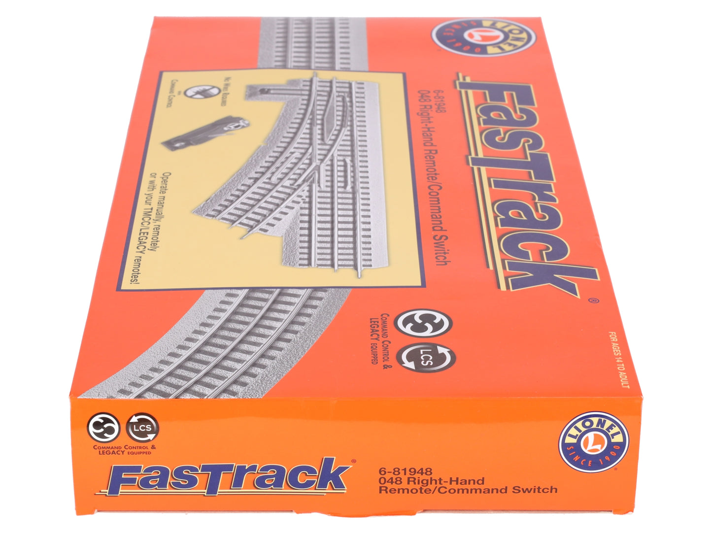 Lionel 6-81948 O Gauge O48 FasTrack Remote Right Hand Switch Turnout EX/Box