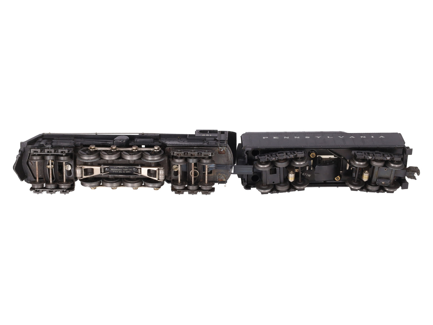 Lionel 681 Vintage O 6-8-6 Die-Cast S2 Steam Turbine Loco w/2671W Tender VG