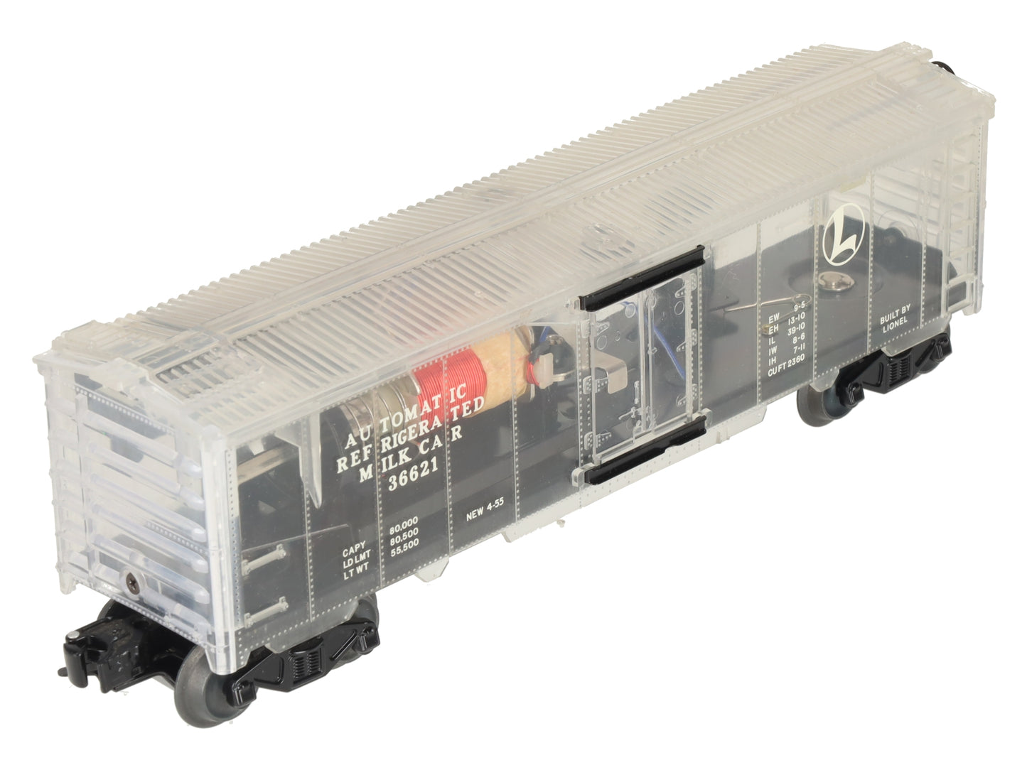 Lionel 6-29301 O Transparent Milk Car #36621 EX