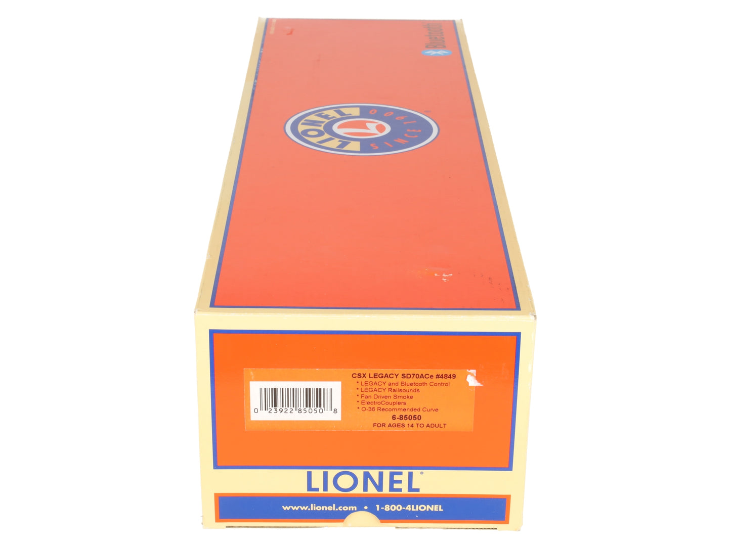 Lionel 6-85050 O Gauge CSX Legacy SD70ACe Diesel Locomotive Bluetooth #4849 EX/Box