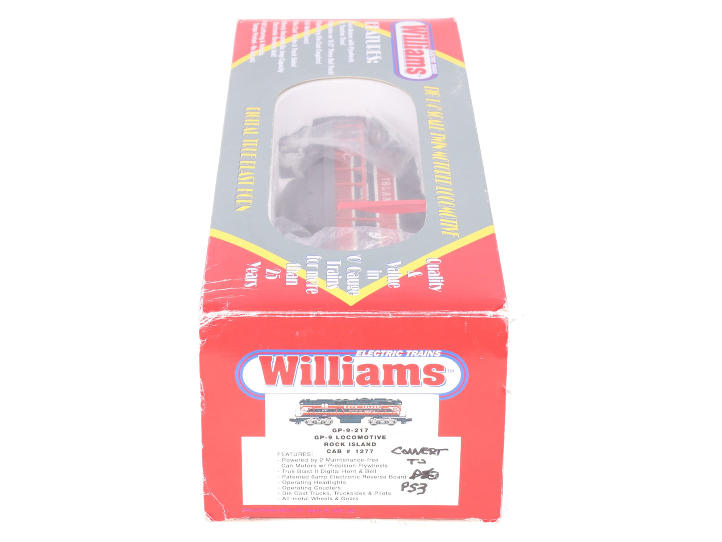 Williams GP9-217 O Gauge Rock Island GP-9 Diesel Locomotive #1277 VG/Box