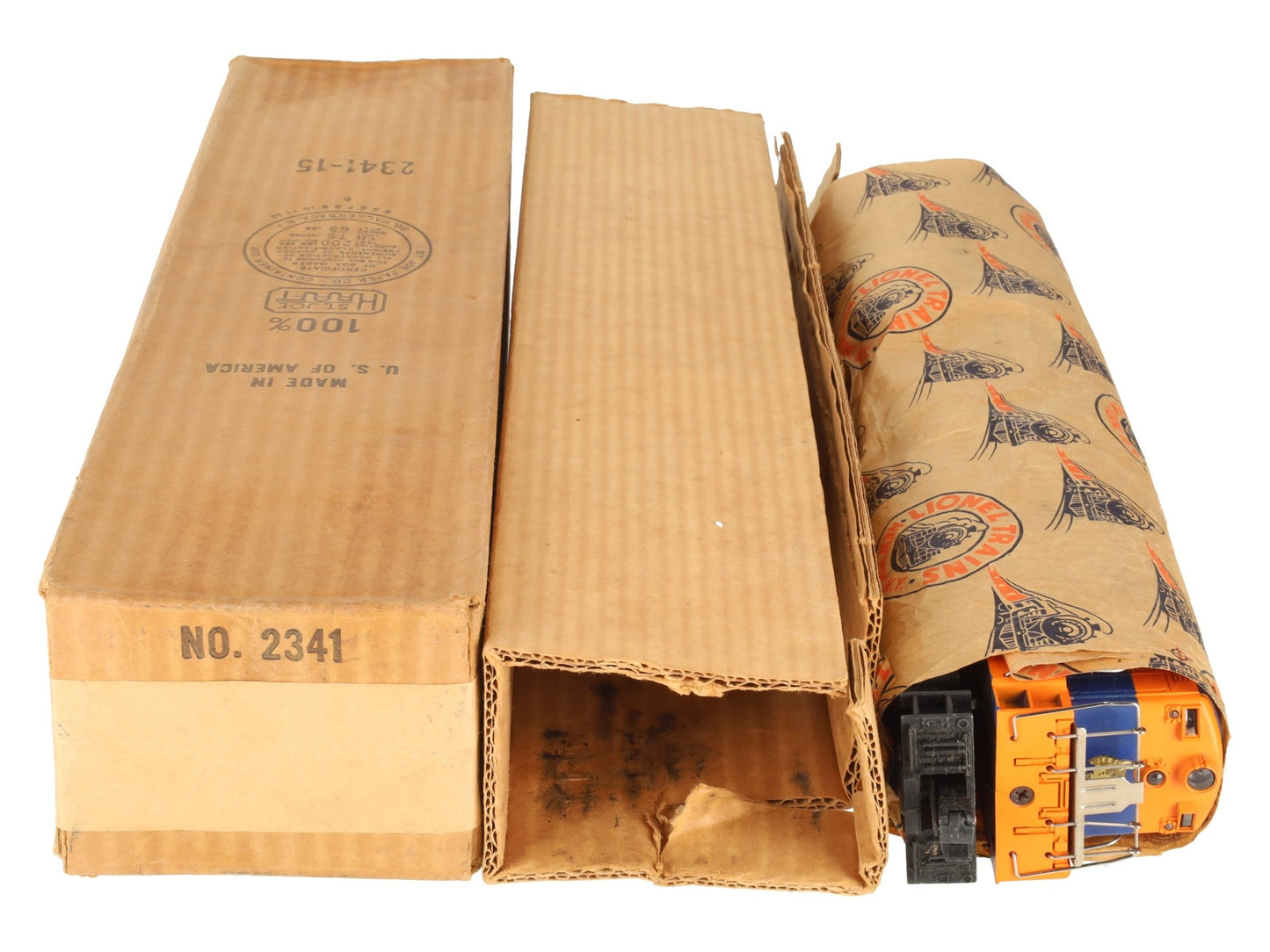 Lionel 2341 Vintage O Jersey Central Trainmaster Diesel Locomotive-Glossy Orange VG/Box