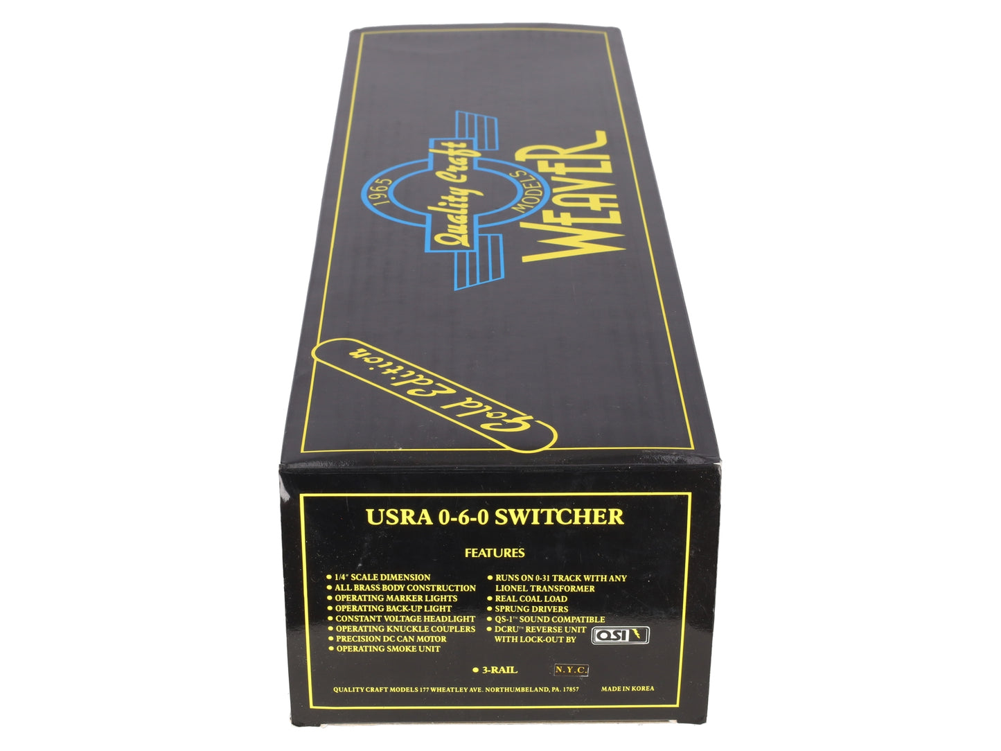 Weaver 232 O Gauge BRASS New York Central USRA 0-6-0 Switcher #232 (3-Rail) EX/Box
