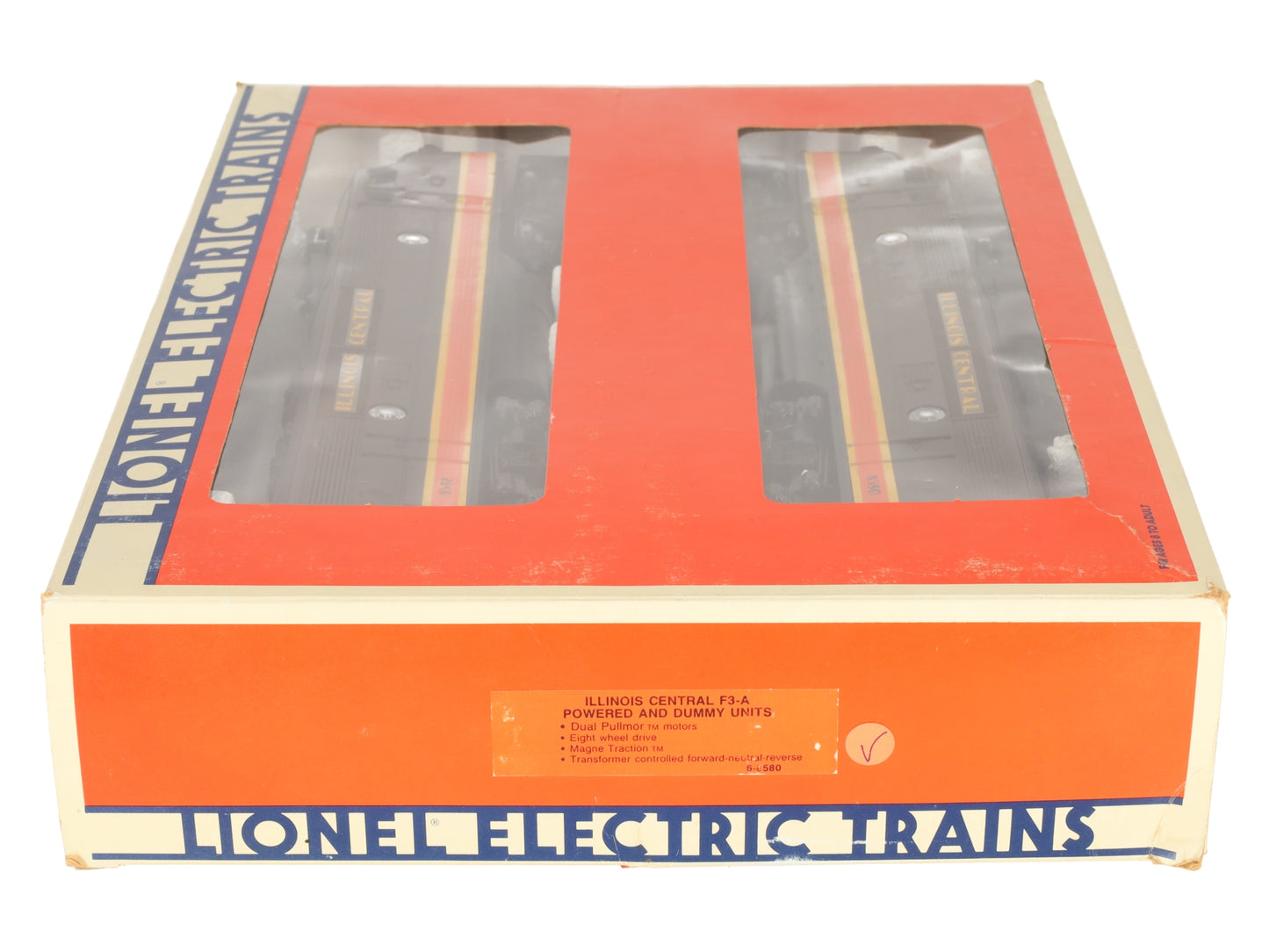 Lionel 6-8580 O Gauge Illinois Central F3 AA Diesel Locomotive Set LN/Box