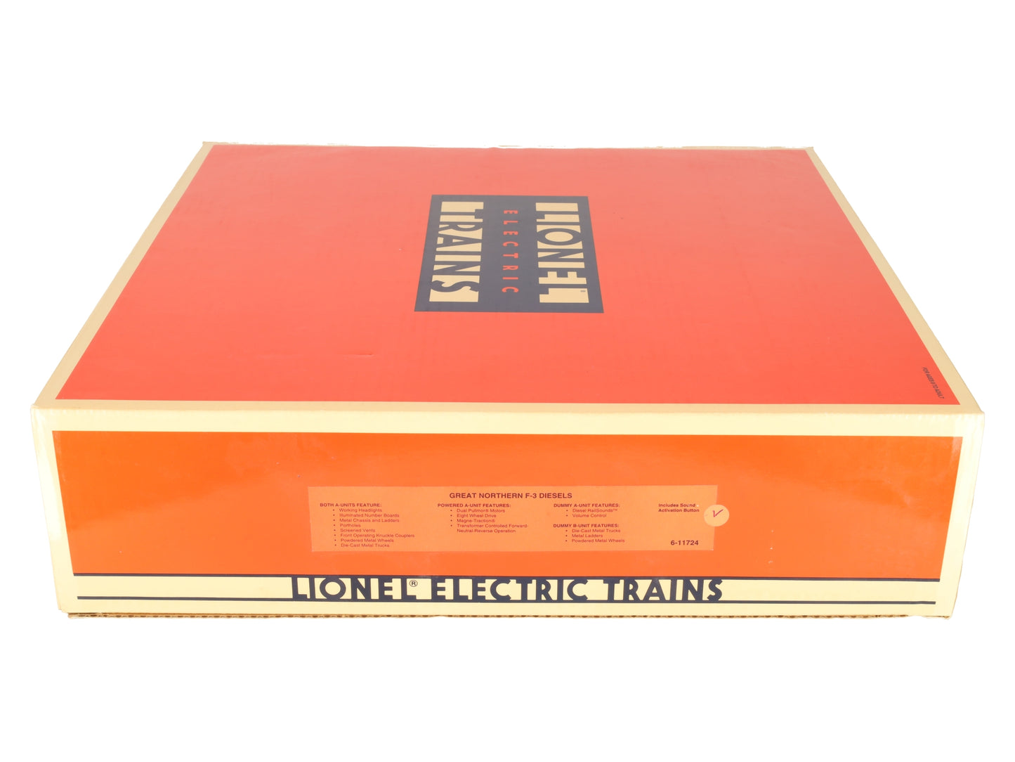 Lionel 6-11724 O Gauge Great Northern F3 ABA Diesel Locomotive Set LN/Box