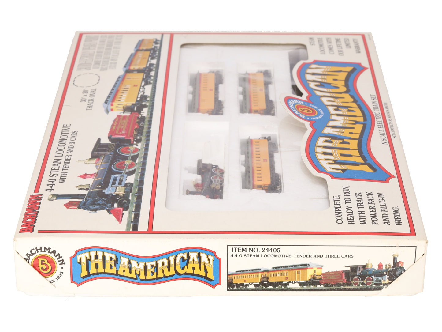 Bachmann 24405 N Gauge The American Steam Starter Train Set VG/Box