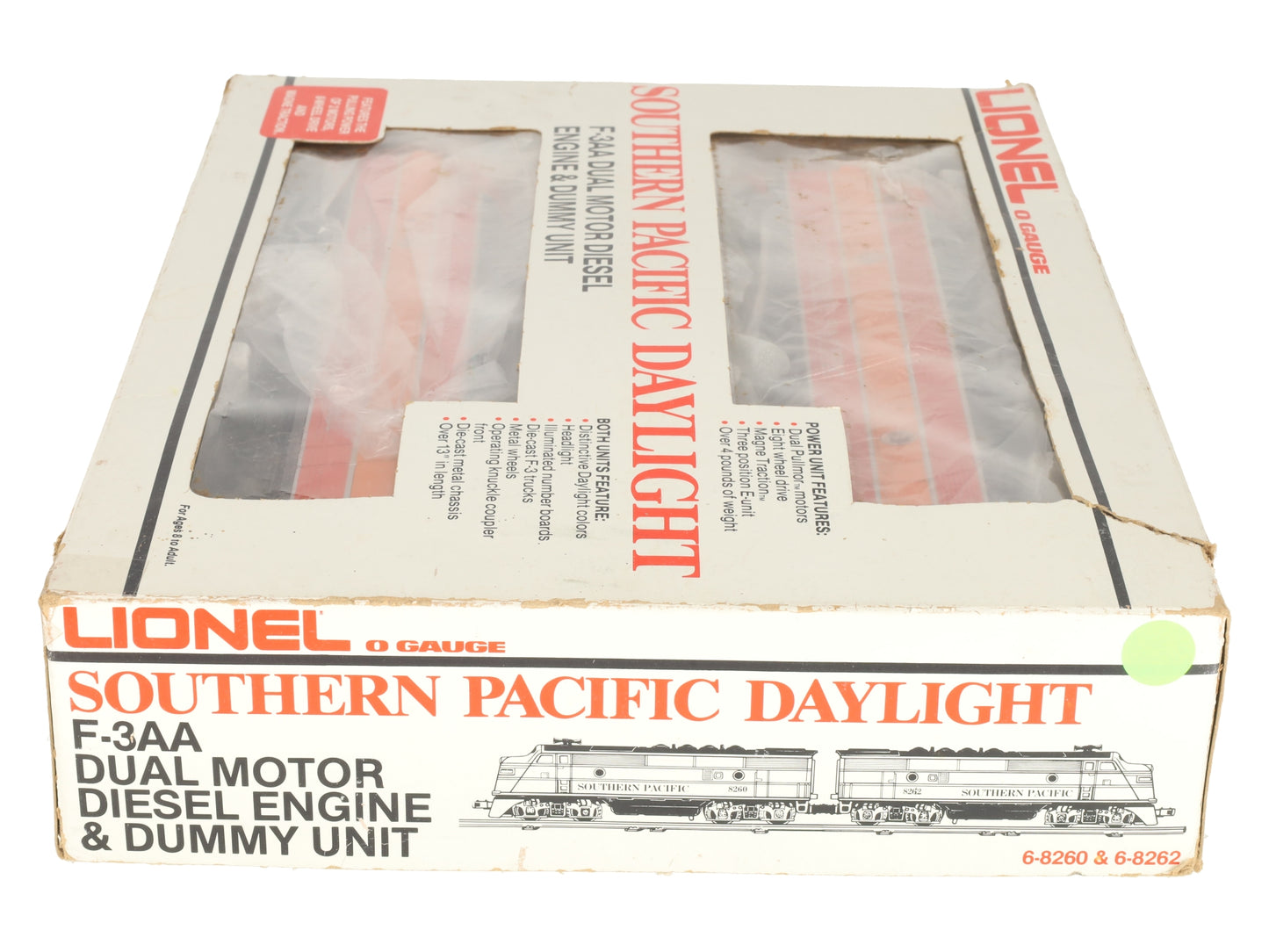 Lionel 6-8260 O Gauge Southern Pacific F3 AA Diesel Locomotive Set #8260/8262 EX/Box