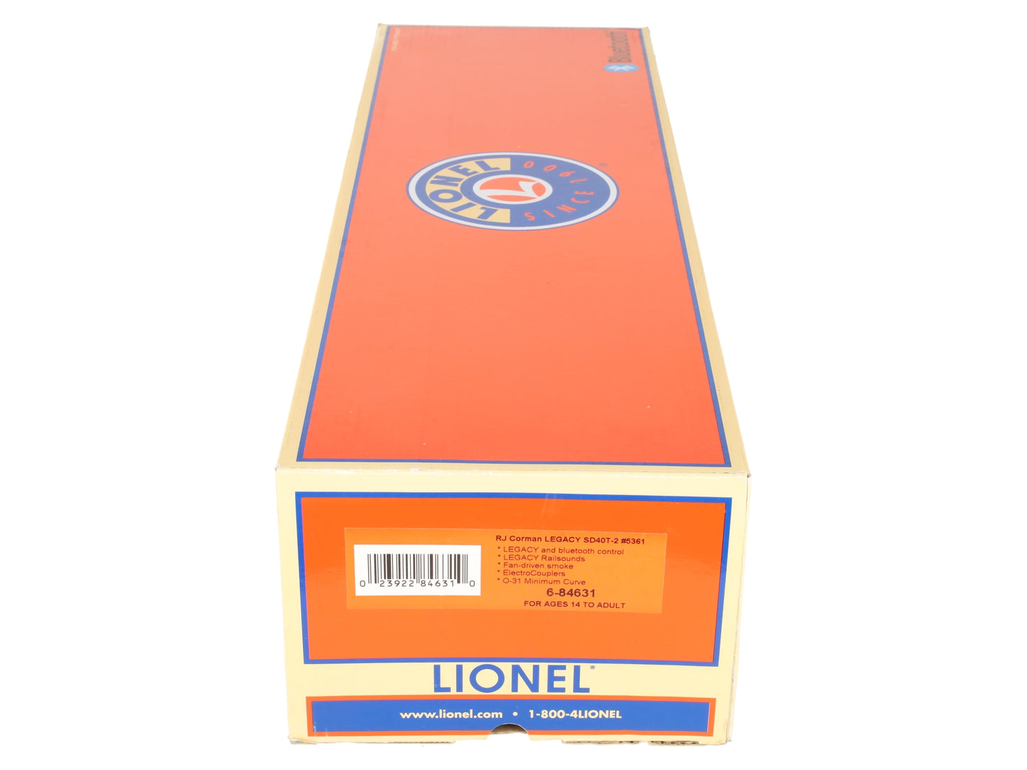 Lionel 6-84631 O BTO SD40T-2 Diesel RJ Corman #5361/LCS w/Bluetooth EX/Box