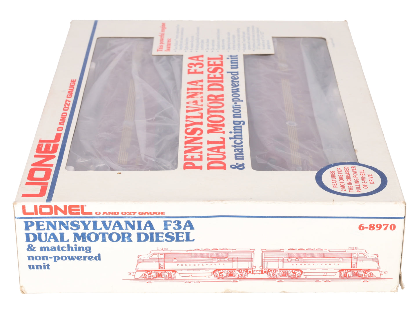 Lionel 6-8970 O Gauge Pennsylvania F3 Tuscan AA Diesel Locomotive Set- 8970/8971 EX/Box