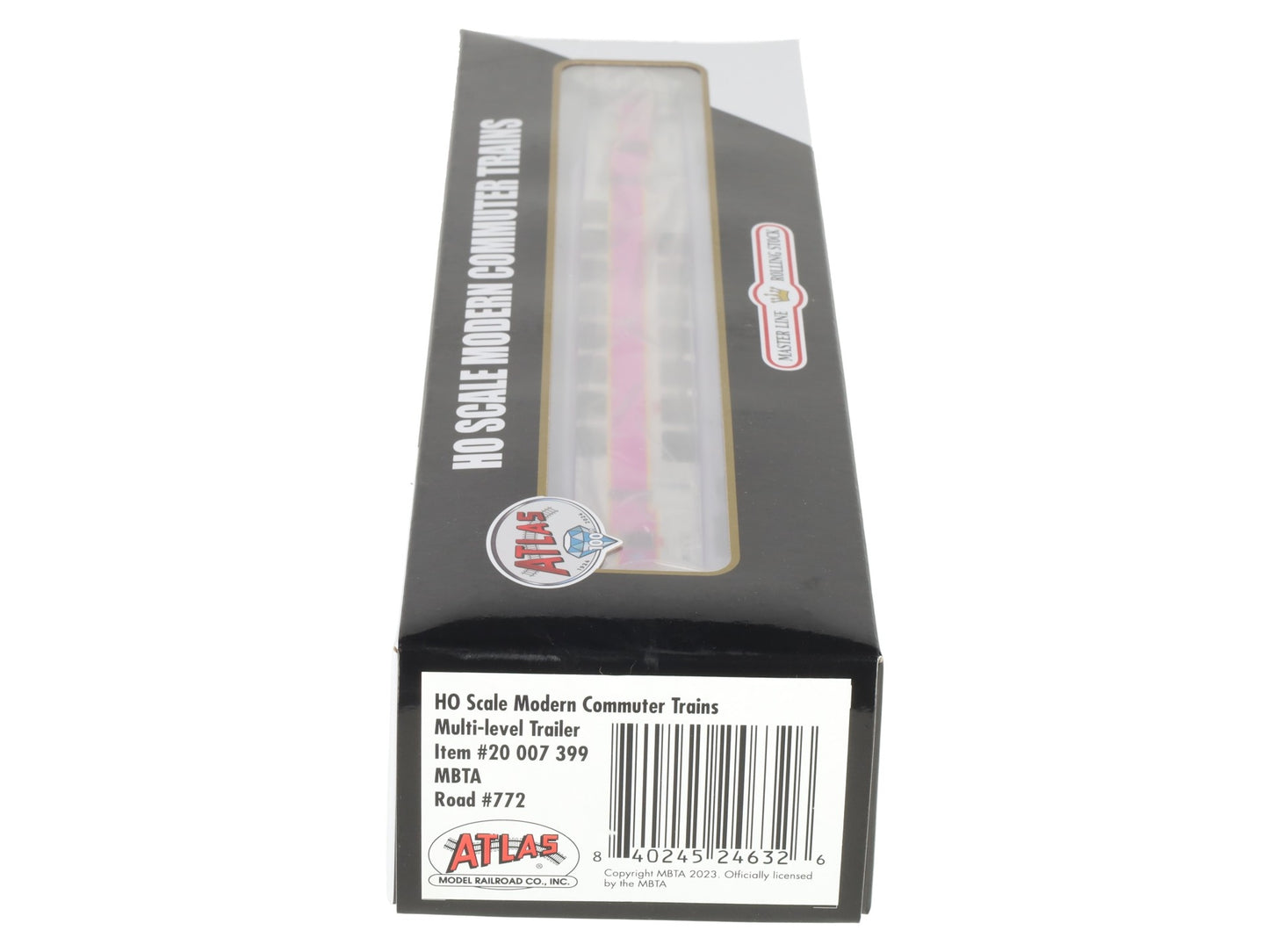 Atlas 20007399 HO Scale MBTA Master Multi-Level Trailer #772 LN/Box