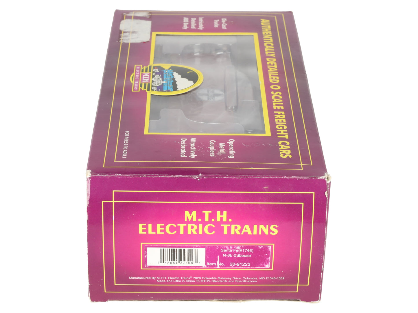 MTH 20-91223 O Gauge Santa Fe N-6b Lighted Caboose #1746 NIB