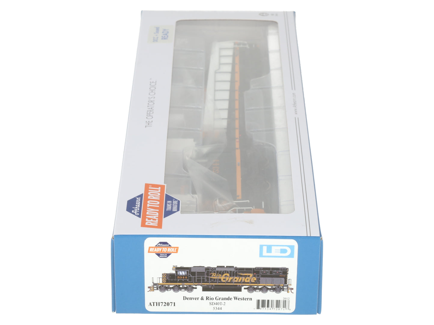 Athearn ATH72071 HO Denver & Rio Grande Western SD40T-2 Diesel Locomotive #5344 EX/Box