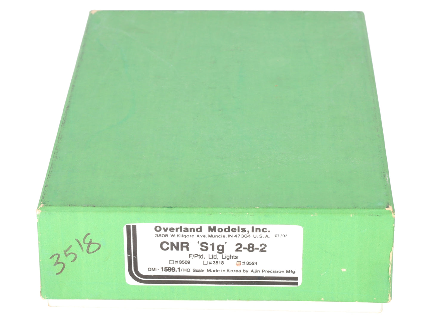 Overland OMI-1599.1 HO BRASS CNR 'S1g' 2-8-2 Steam Locomotive & Tender -Painted/Box