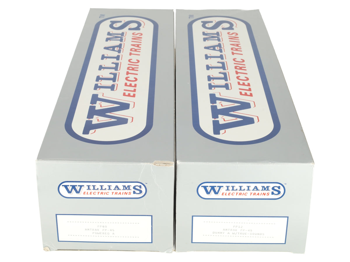 Williams FP-45 O Gauge Amtrak FP09 & FP12 Diesel Locomotive Set: 358, 351 EX/Box