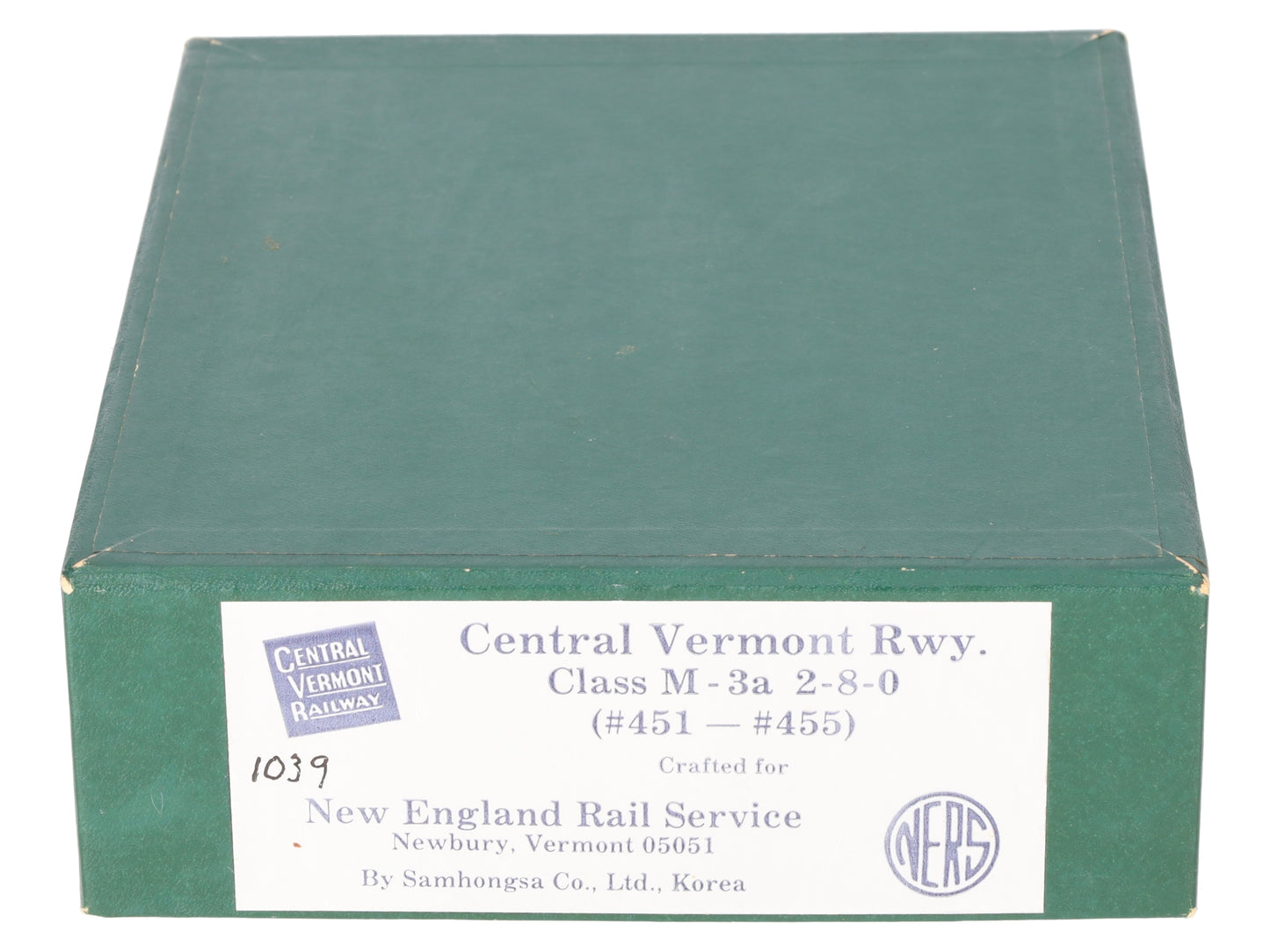 New England Rail Service HO Brass Class CV M-3a 2-8-0 Loco & Tender- Unpainted EX/Box