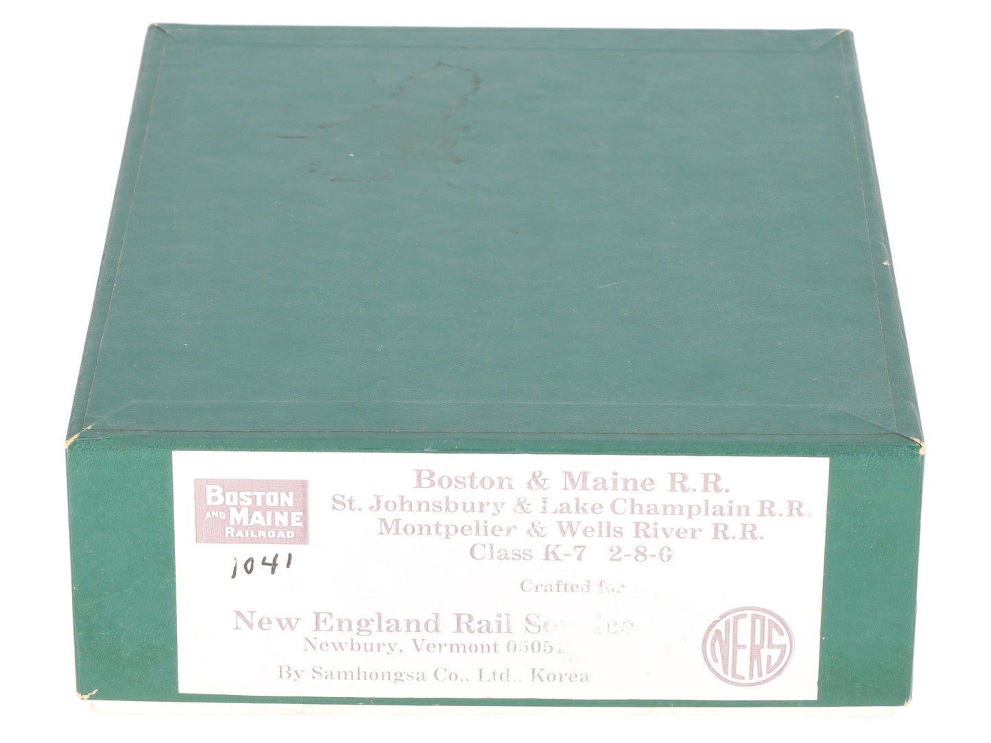 New England Rail Service HO Brass Class B&M K-7 2-8-0 Loco & Tender- Unpainted EX/Box
