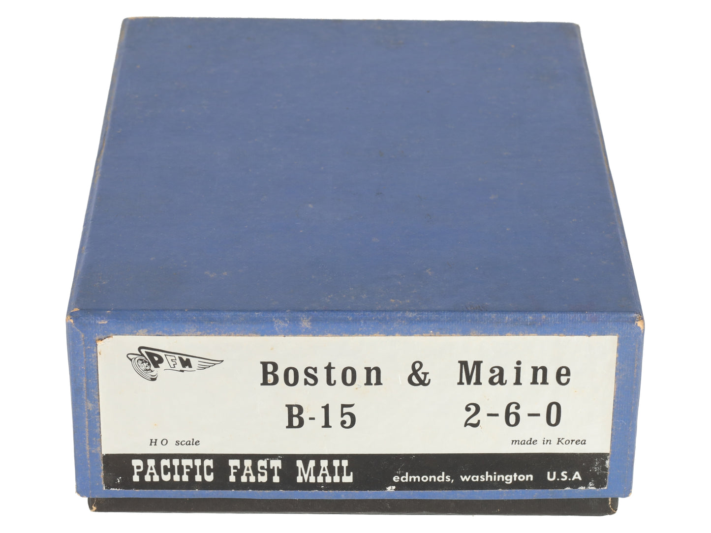 Pacific Fast Mail HO BRASS B&M B-15 2-6-0 Steam Locomotive & Tender EX/Box