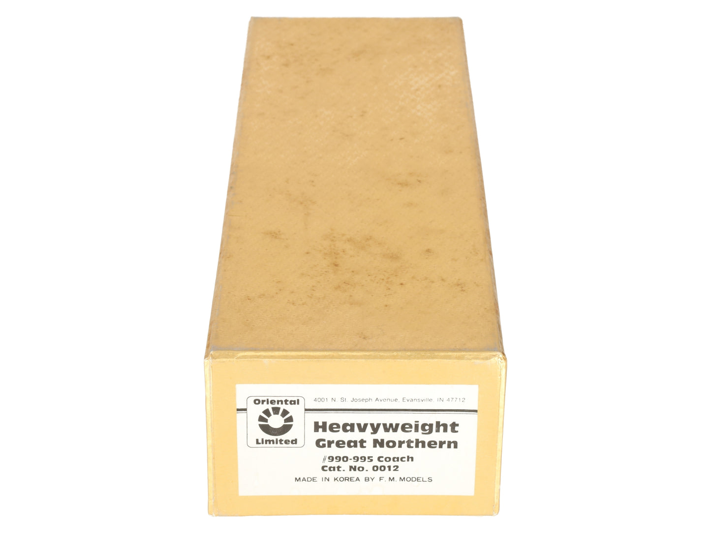 Oriental Limited 0012 HO BRASS Heavyweight Great Northern Coach -Unpainted EX/Box