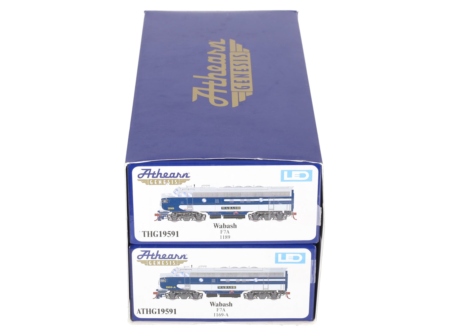 Athearn ATHG19591 HO Scale Wabash F7A/F7A Diesel Locomotive 1189 & 1189A Set EX/Box