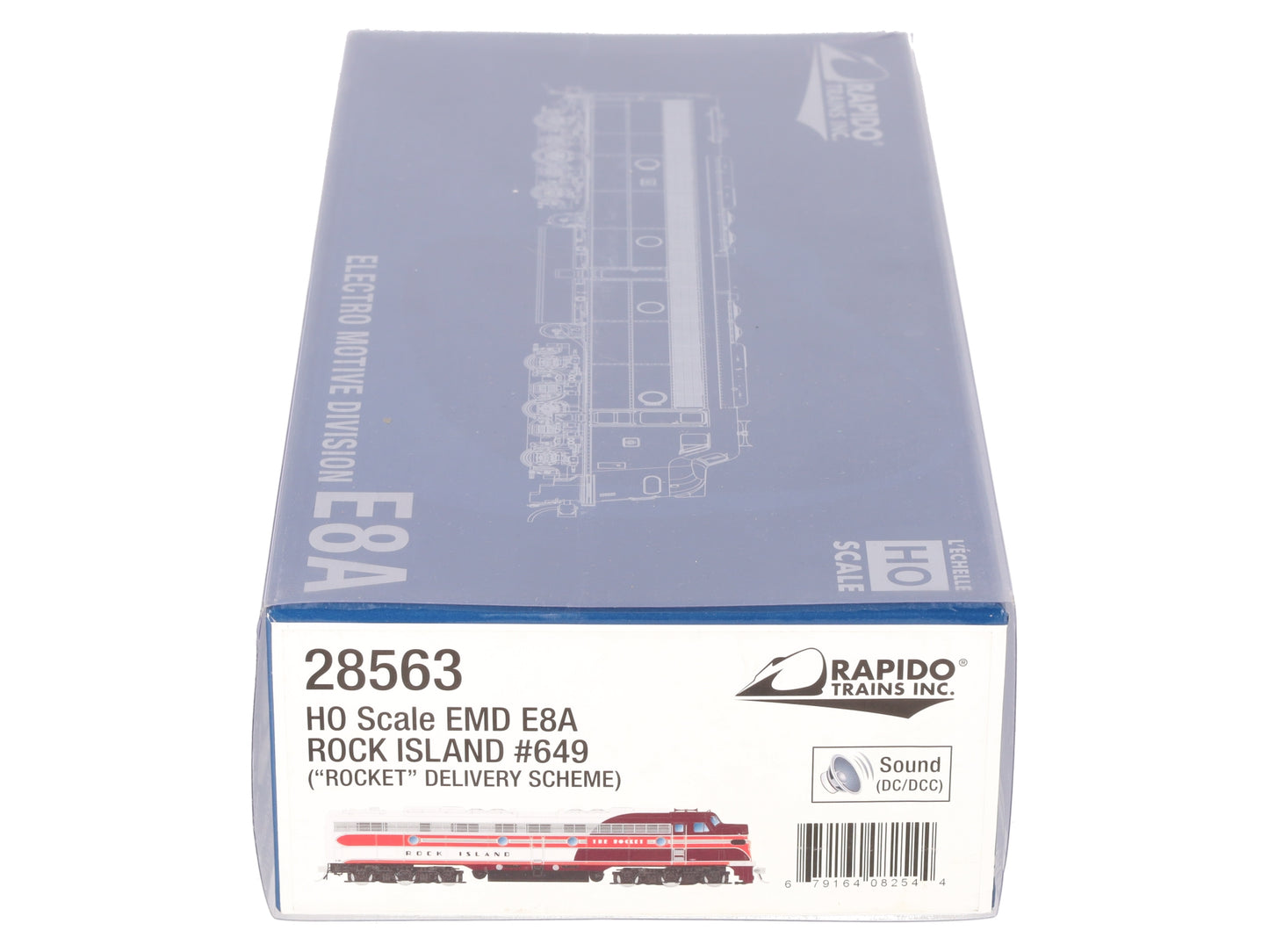 Rapido Trains 28563 HO RI EMD E8A Diesel Loco with ESU LokSound DCC Sound #649 LN/Box