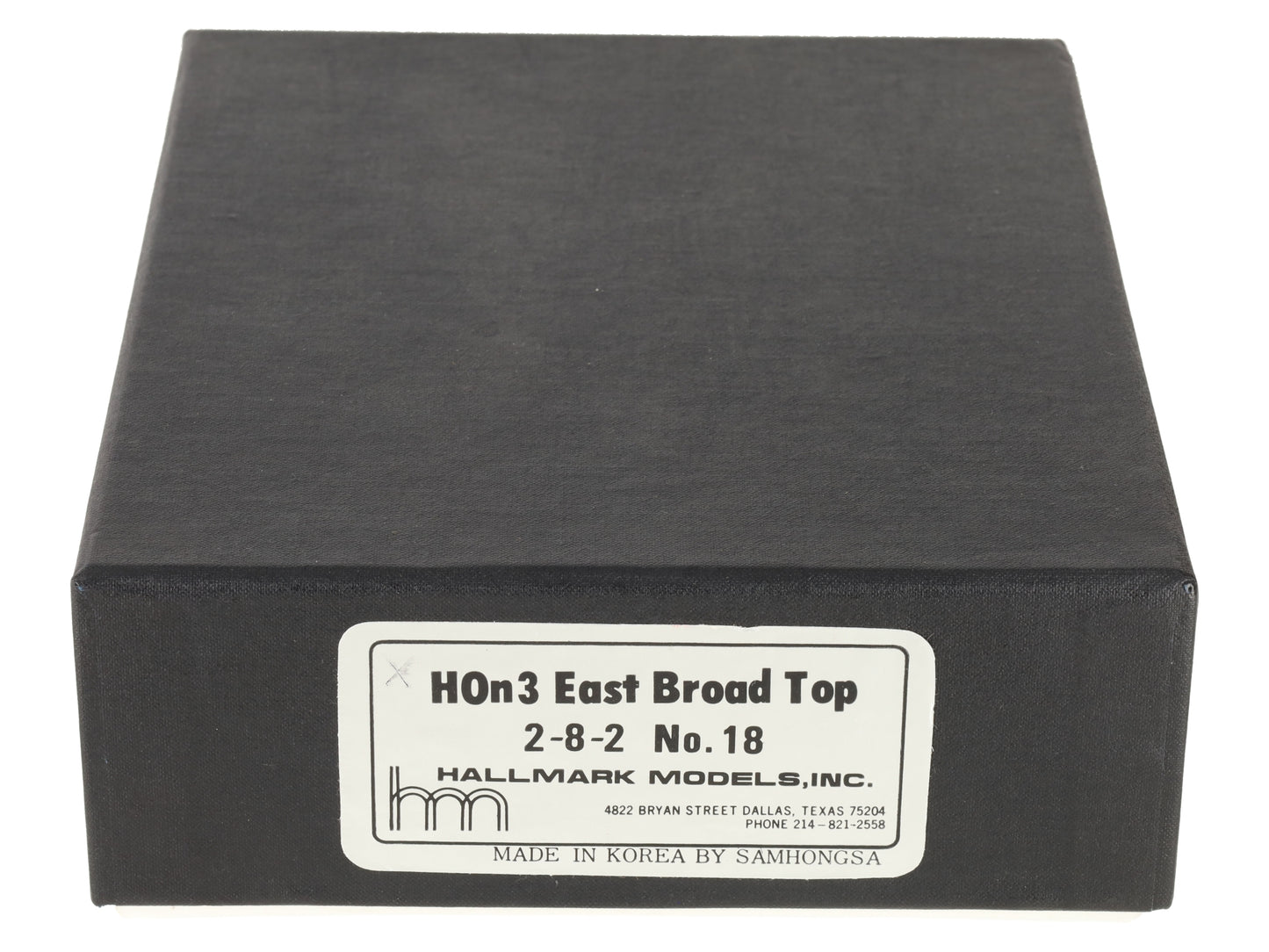 Hallmark Models 18 BRASS HOn3 East Broad Top 2-8-2 Steam Locomotive and Tender EX/Box